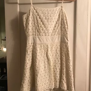 Eyelet mini dress
